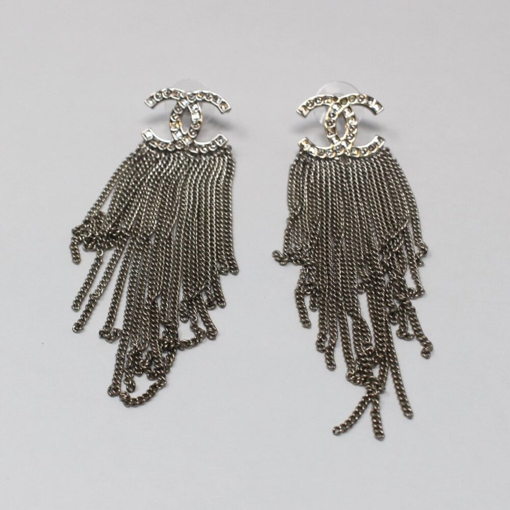 Chanel #N23EXZ Rhinestone Fringe Earrings